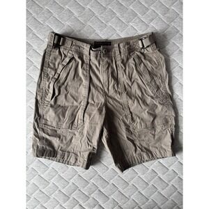 Abercrombie and‎ Fitch Shorts Mens 30 Khaki Utility Zipper Pockets Cinch Buckles